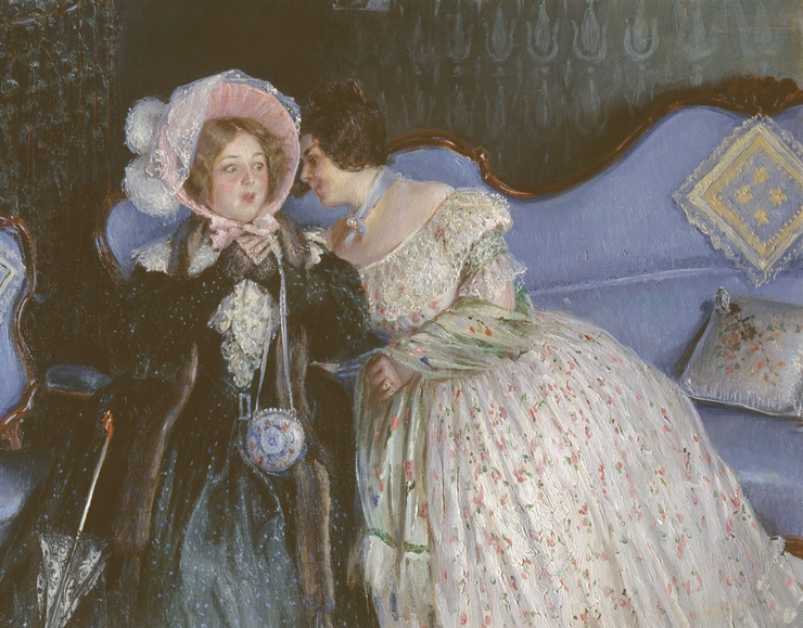 Разговор двух дам. 1910 г.