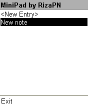 Список сохранённых заметок
