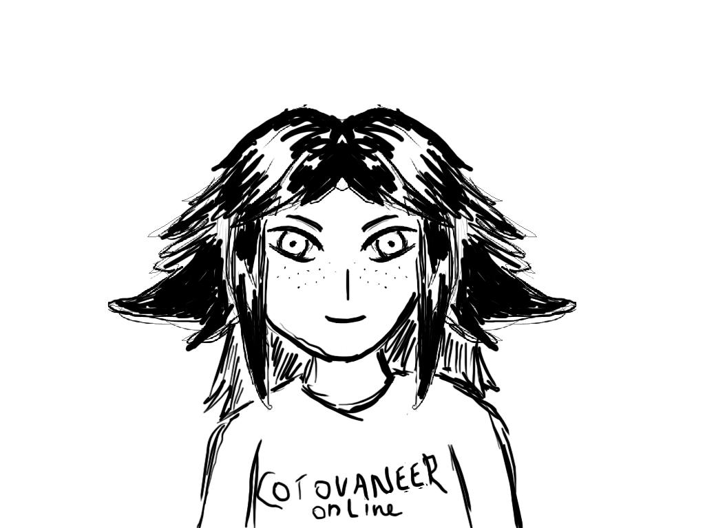 Один из первых рисунков Новей-тян