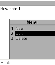 Просмотр заметки и меню