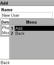 Добавление нового контакта