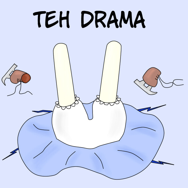 Катается на коньках