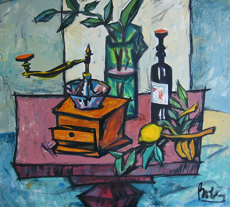 Вовкушевский Р. Натюрморт с кофемолкой. 1991