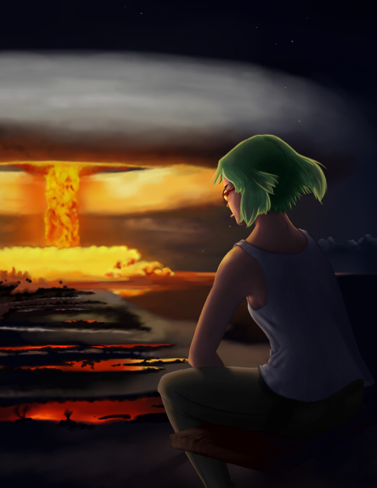 Любуется ядерным взрывом