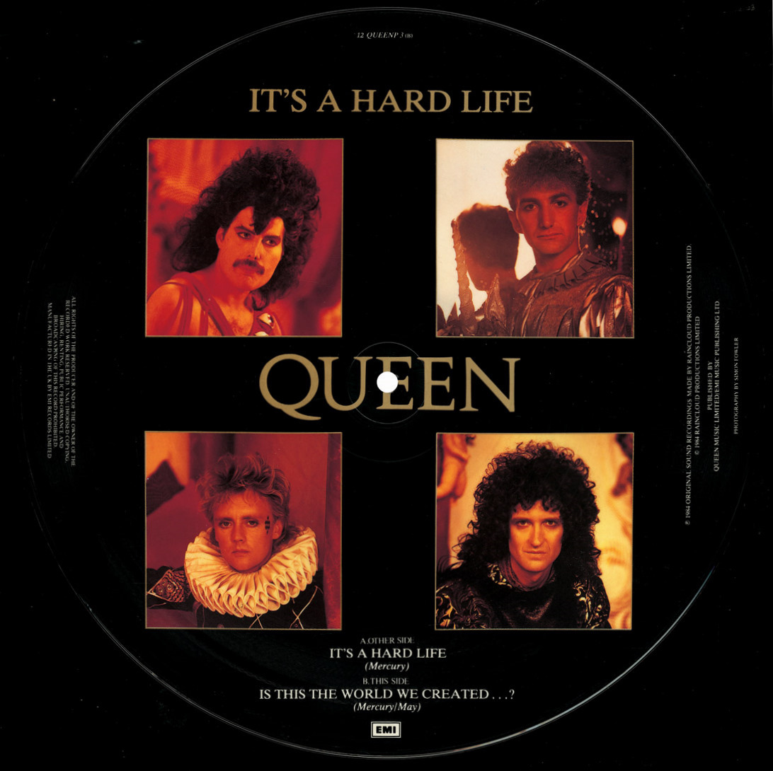 Британский 12" picture disc, обратная сторона