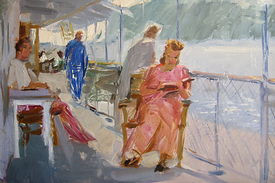 Теплоход на Каме. 1953