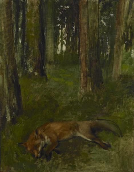 Degas - Renard mort, sous-bois, 1861 entre ; 1864 et.jpg